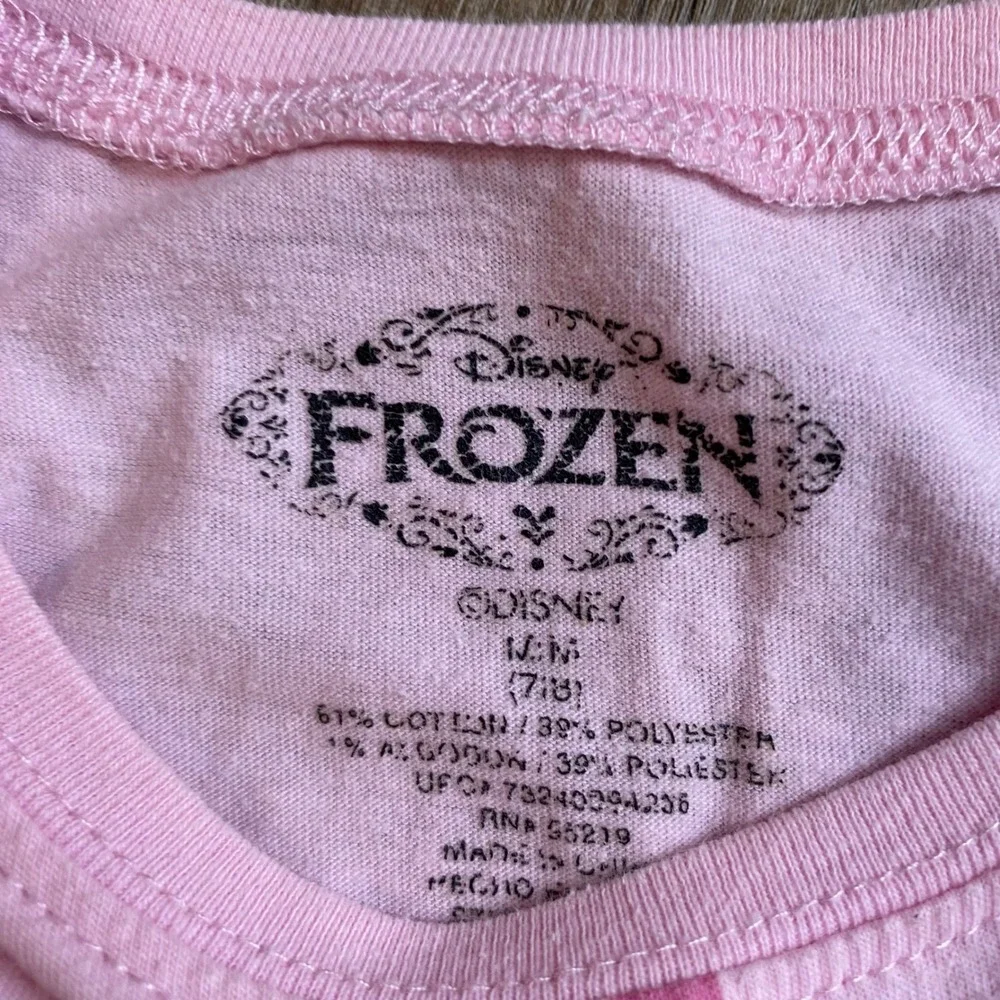 Disney Frozen Elsa Anna Graphic T-Shirt Bundle Pink‎ Gray Girls Size M 7-8 2PK